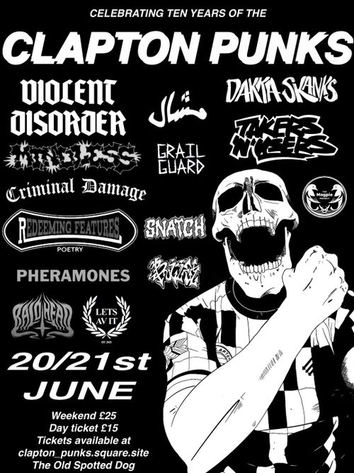 Clapton Punks 10 Year Anniversary gig!