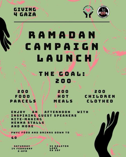 Dalston Solidarity Cafe: Ramadan Campaign!